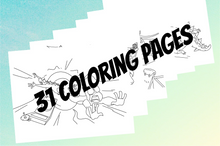 Load image into Gallery viewer, 31 Coloring Pages (Instant Download)